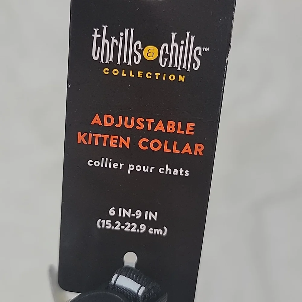 Thrills & Chills Halloween Skeleton Adjustable Kitten Collar
